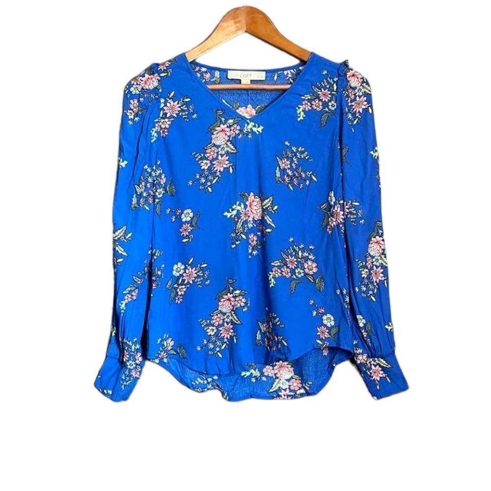NWT! Loft floral long sleeve blouse.